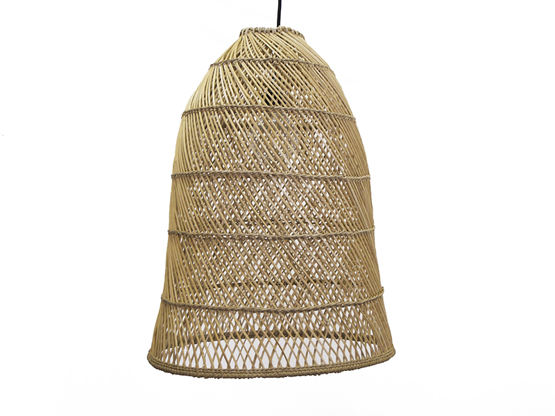 African Creative :: Natural Simple Rattan Bell Light - 2