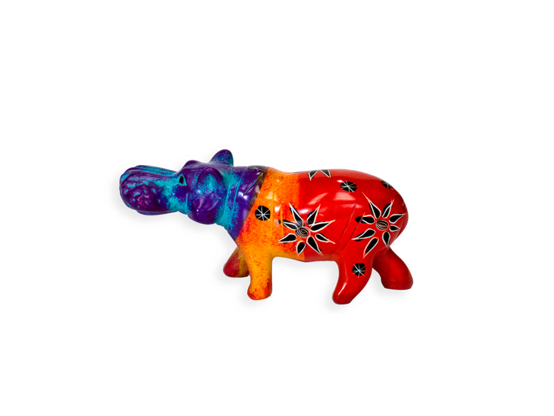 Multicolor Soapstone Hippo