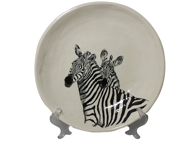 African Creative :: Handmade Ceramic Safari Zebra Bowl