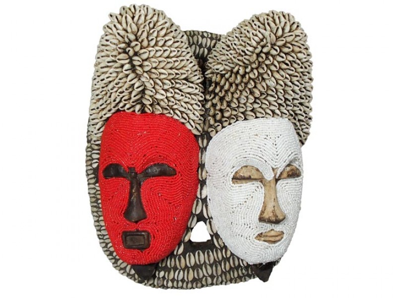 Bead and Cowrie Shell Mask - Union of two