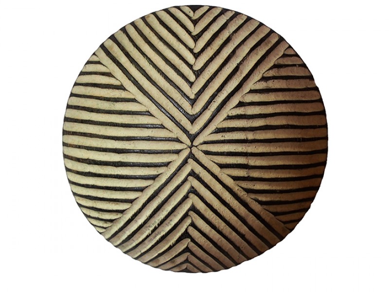 30cm Small Carved Wood Shield - Triangle