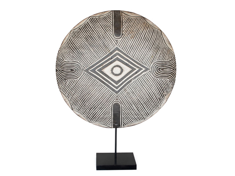 Large Round Wood Shield - # 4