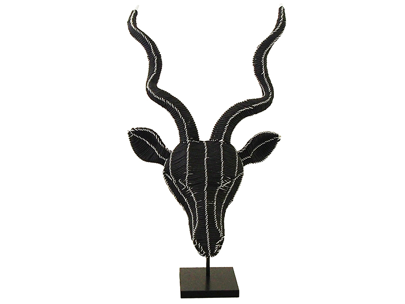 Kudu Head - Black and White