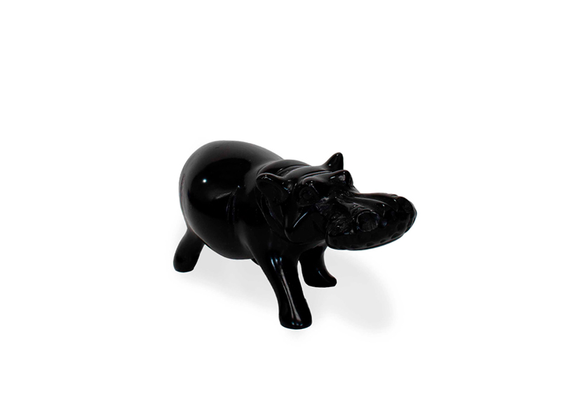 Black Soapstone Hippo