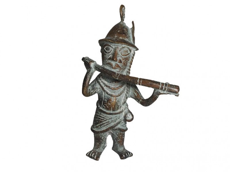 Benin Bronze Figure - Flute Player