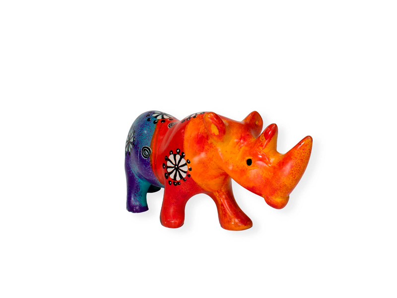 Multicolor Soapstone Rhino