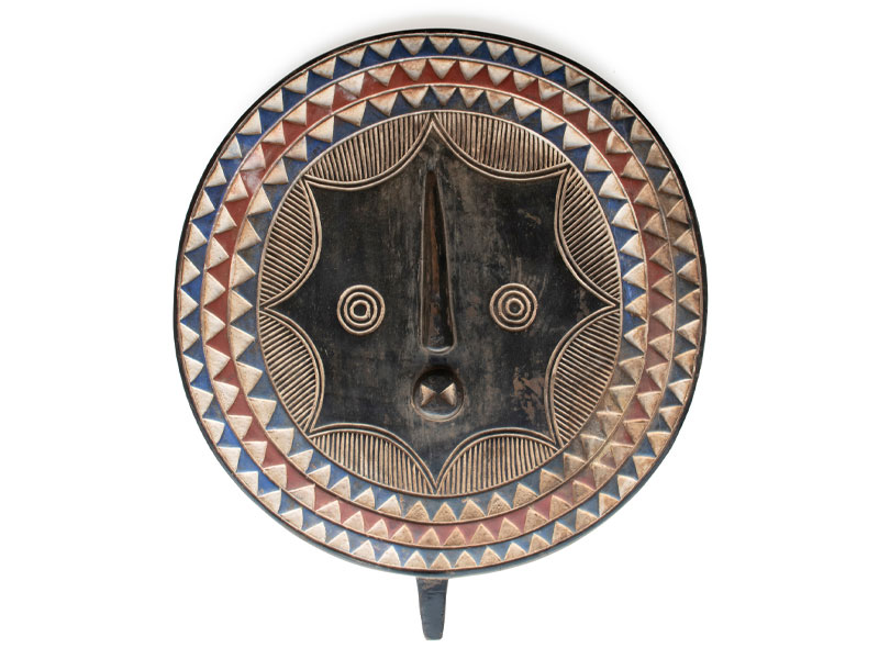 Carved Wood Shield - Bobo Mask - 65cm - A