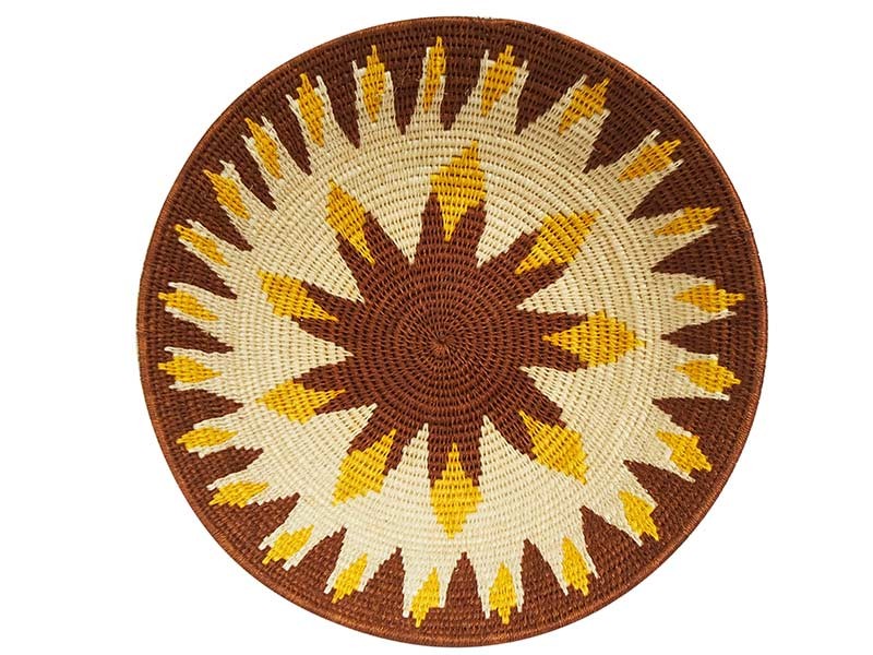 Sisal platter 35cm - Brown Star