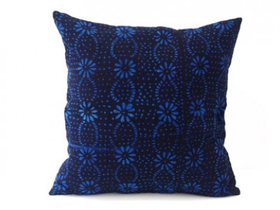 Mudcloth Cushion Cover - indigo - Design 2 - 45x45cm