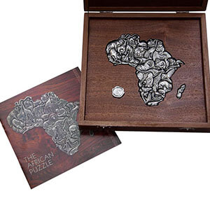 Puzzle Of Africa 36 Pieces In Wooden Box Puzzles