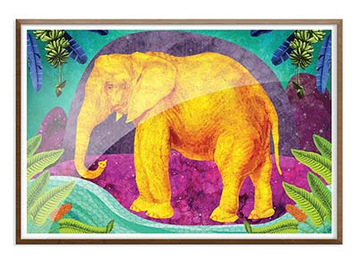 Africa Dreaming Elephant Print