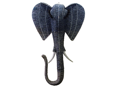 Beaded Wall Hanging Elephant Head