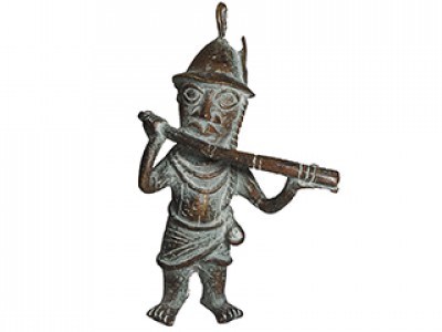 Benin Bronze Figure - Flute Player