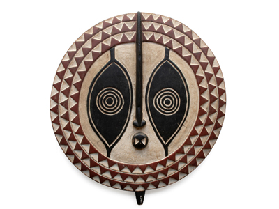 Carved Wood Shield - Bobo Mask - 65cm - B